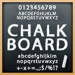 chalk board alphabet font