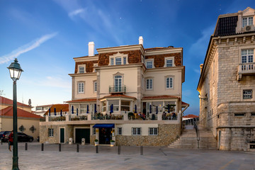 Fototapeta na wymiar Cascais center, view from the harbor, Portugal