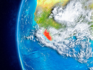 Liberia on Earth from space