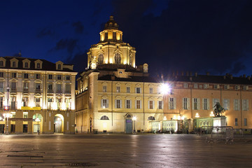 Fototapeta na wymiar Palazzo Reale, Piazza Castello, Turin, Italy