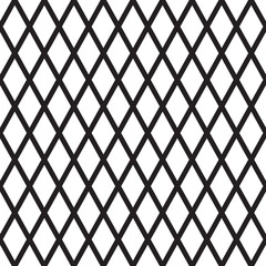 Fototapeta premium Seamless diamond rhombus check pattern background in black and white.