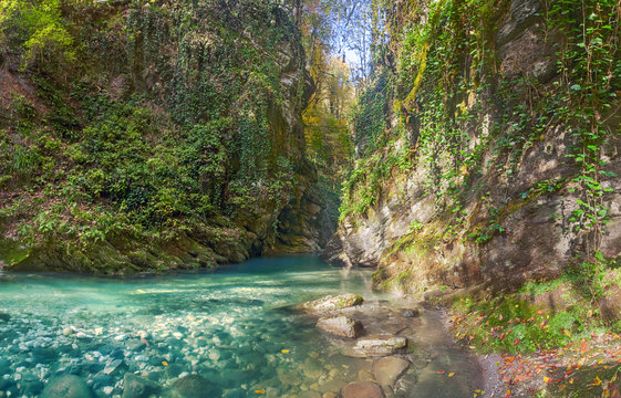 Canyon The Royal Gates. Neighborhood of Sochi, Russia.