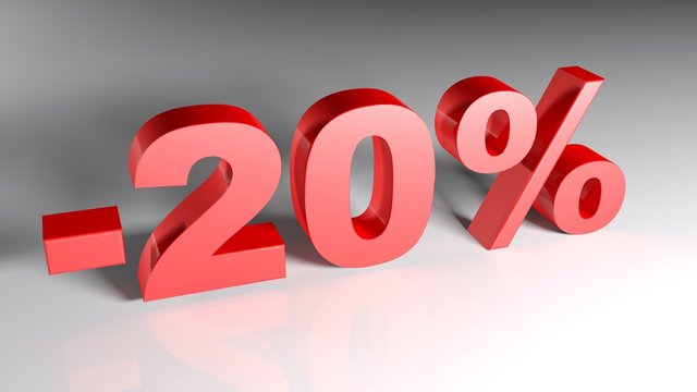 Discount 20% - 3D rendering