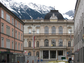 The beauty and originality of the main city in Tyrol. Innsbruck. Tyrolean state Museum.