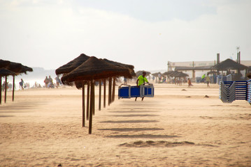 HAMACAS DE ALQUILER EN UNA PLAYA