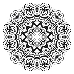 Very beautiful flower mandala. decorative vector. gold, black color. vector illustration.