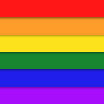 LGBT flag vector icon.
