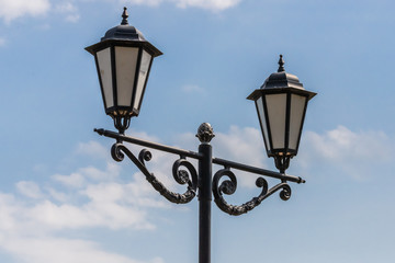 Fototapeta na wymiar Vintage lamp post or street lantern