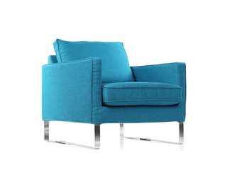 Comfortable armchair on white background. Interior element