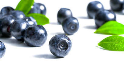 Blueberries isolated on white background