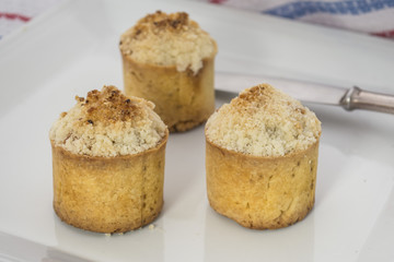 Apple pie. Plate, breakfast.