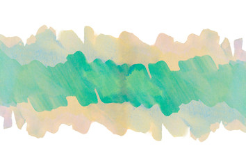 Obraz premium Watercolor yellow green stripe