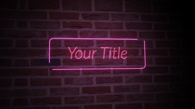 Glowing Neon Sign Title