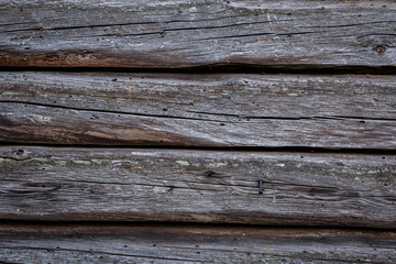 the wall of the old wooden boards