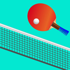vector drawing of table tennis