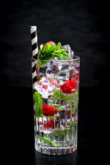 	ID: 794076517 fancy gin and tonic selection drink alcohol cocktail craft fresh fruit spices mint glass bar