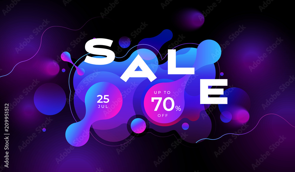 Canvas Prints colorful geometric background design. fluid shapes composition with trendy gradients. eps10 vector.