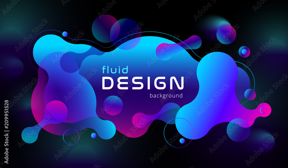 Canvas Prints colorful geometric background design. fluid shapes composition with trendy gradients. eps10 vector.