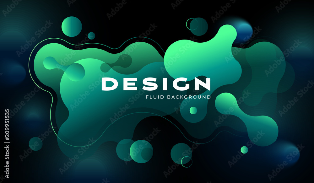 Canvas Prints colorful geometric background design. fluid shapes composition with trendy gradients. eps10 vector.