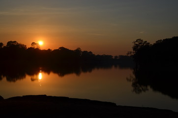 sunset cambodia sun nature sky asia beauty