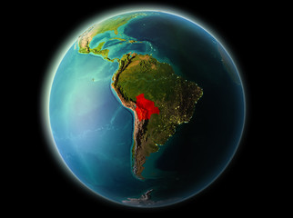 Bolivia in the evening
