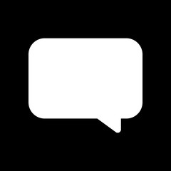 Naklejka premium Simple text cloud. White icon on black background. Inversion