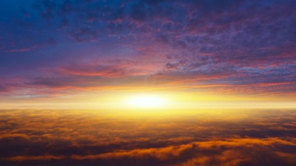 Abstract big explosion .  Light from sky . Religion background .beautiful cloud . background sky at sunset and dawn . 
