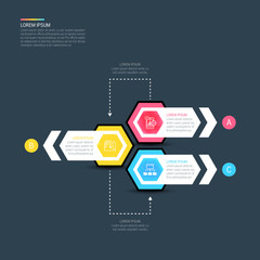 Obraz premium Colorful Infographic design illustration
