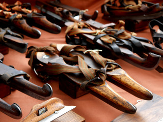Flea market items on the Market at the Feria Ground in Fuengirola on the Costa del Sol Spain
