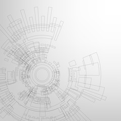 Vector background in the concept of technology.