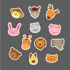 face animals character design