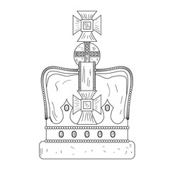 Sketch of a royal crown