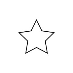 five pointed star line icon. Element of star icon for mobile concept and web apps. Thin line five pointed star icon can be used for web and mobile. Premium icon