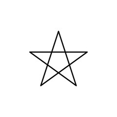 pentagram line icon. Element of star icon for mobile concept and web apps. Thin line pentagram icon can be used for web and mobile. Premium icon