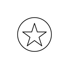 star in a circle line icon. Element of star icon for mobile concept and web apps. Thin line star in a circle icon can be used for web and mobile. Premium icon