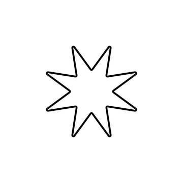 eight-pointed star line icon. Element of star icon for mobile concept and web apps. Thin line eight-pointed star icon can be used for web and mobile. Premium icon