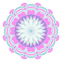 Mandala. Color flower ornament. Vector illustration