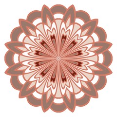 Sacred geometry floral oriental mandala. color floral ornament. Abstract shapes in Asian style. Vector Illustration.