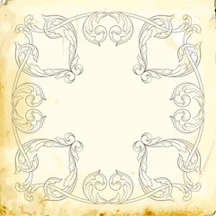 Vector baroque of vintage elements for design. 