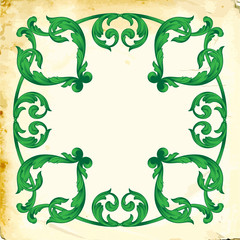 Vector baroque of vintage elements for design. 