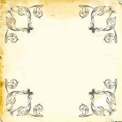 Vector baroque of vintage elements for design. 