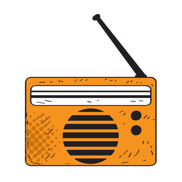 recommend clip art: Isolated retro radio icon