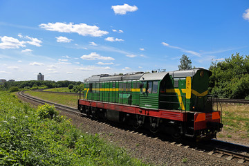 Fototapeta na wymiar locomotive in operation