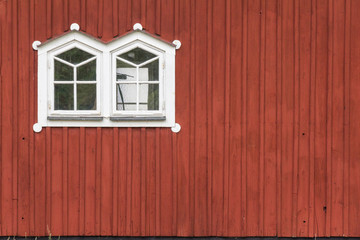 Red Wood White Window