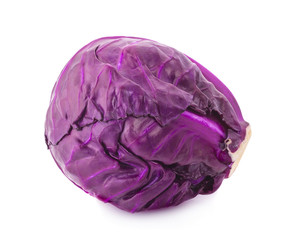 Fototapeta premium Purple cabbage isolated on white background
