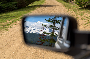 Objects in mirror are closer than they appear