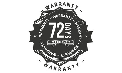 72 days warranty icon vintage stamp 