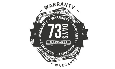 73 days warranty icon vintage stamp 