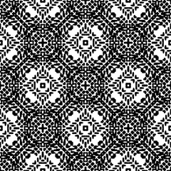 Black and White Seamless Ethnic Pattern. Tribal