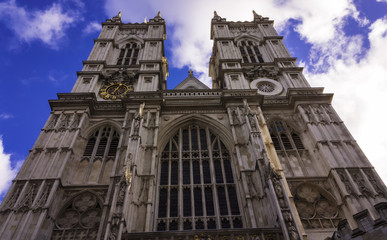 Fototapeta na wymiar Partial view of the Westminster Abbey